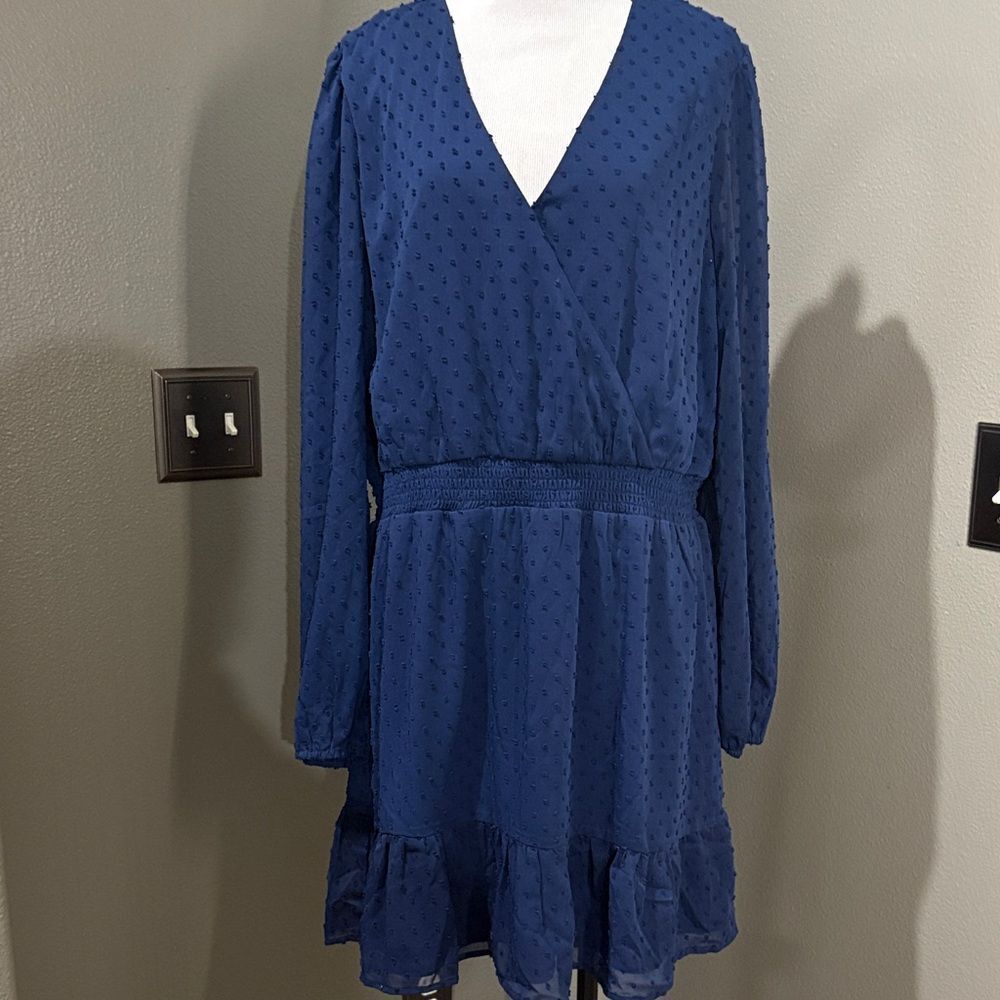 Nine Britton Blue Textured Dress